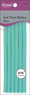 #1199 Annie Soft Twist Rollers 7" Long 6Pc Green (6PC)
