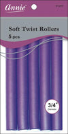 #1205 Annie Soft Twist Rollers 7" Long 5Pc Purple (6PC)