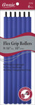 #1282 Annie Flex Grip Rollers 9/16" Diameter 10" Long 6Pc Blue (6PC)