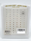 18K Gold/Sterling Silver Nose Piercing Set/Display #02-166 (72PC)