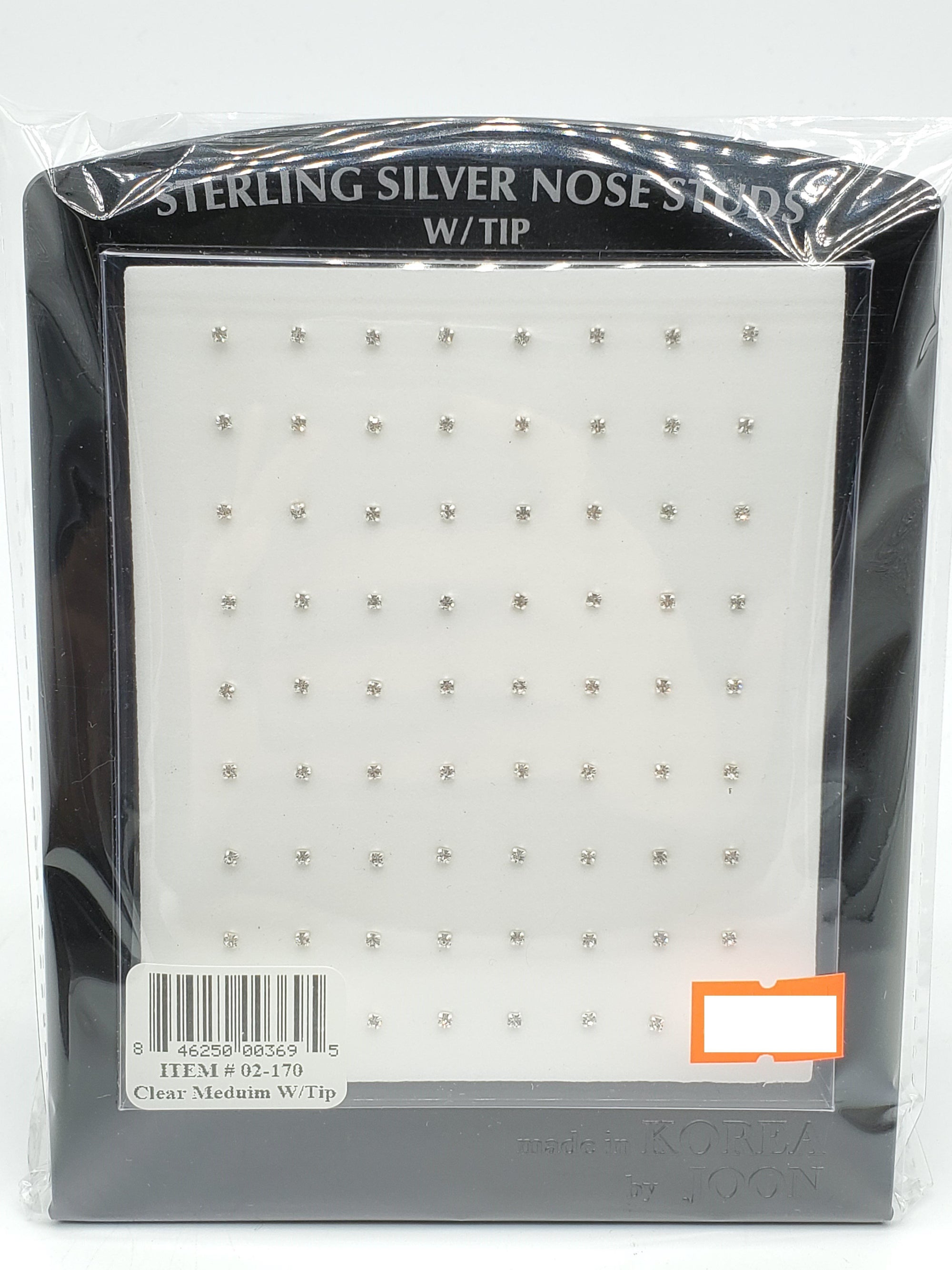 Sterling Silver Nose Piercing Set/Display #02-170 (72PC)