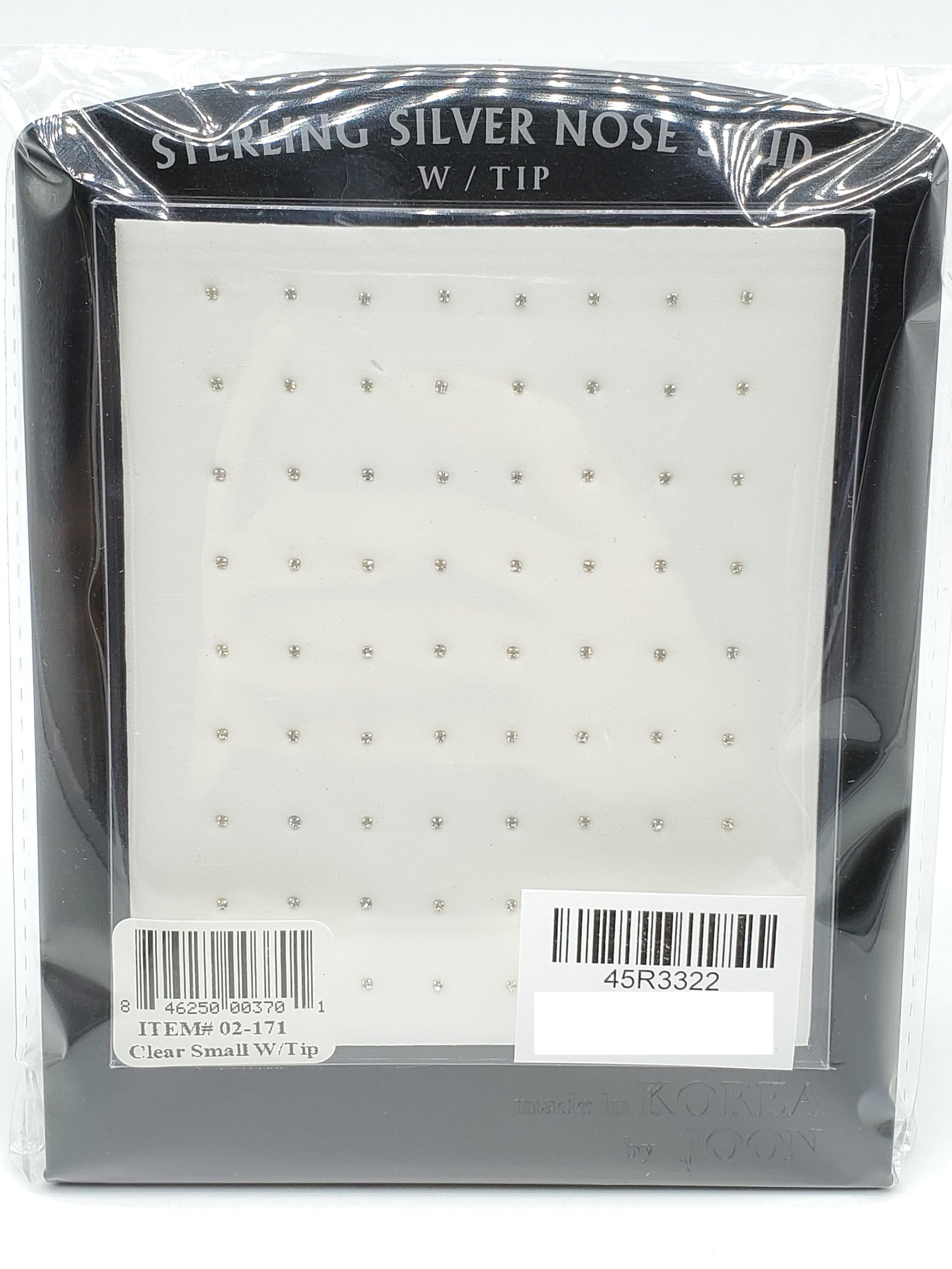 Sterling Silver Nose Piercing Set/Display #02-171 (72PC)