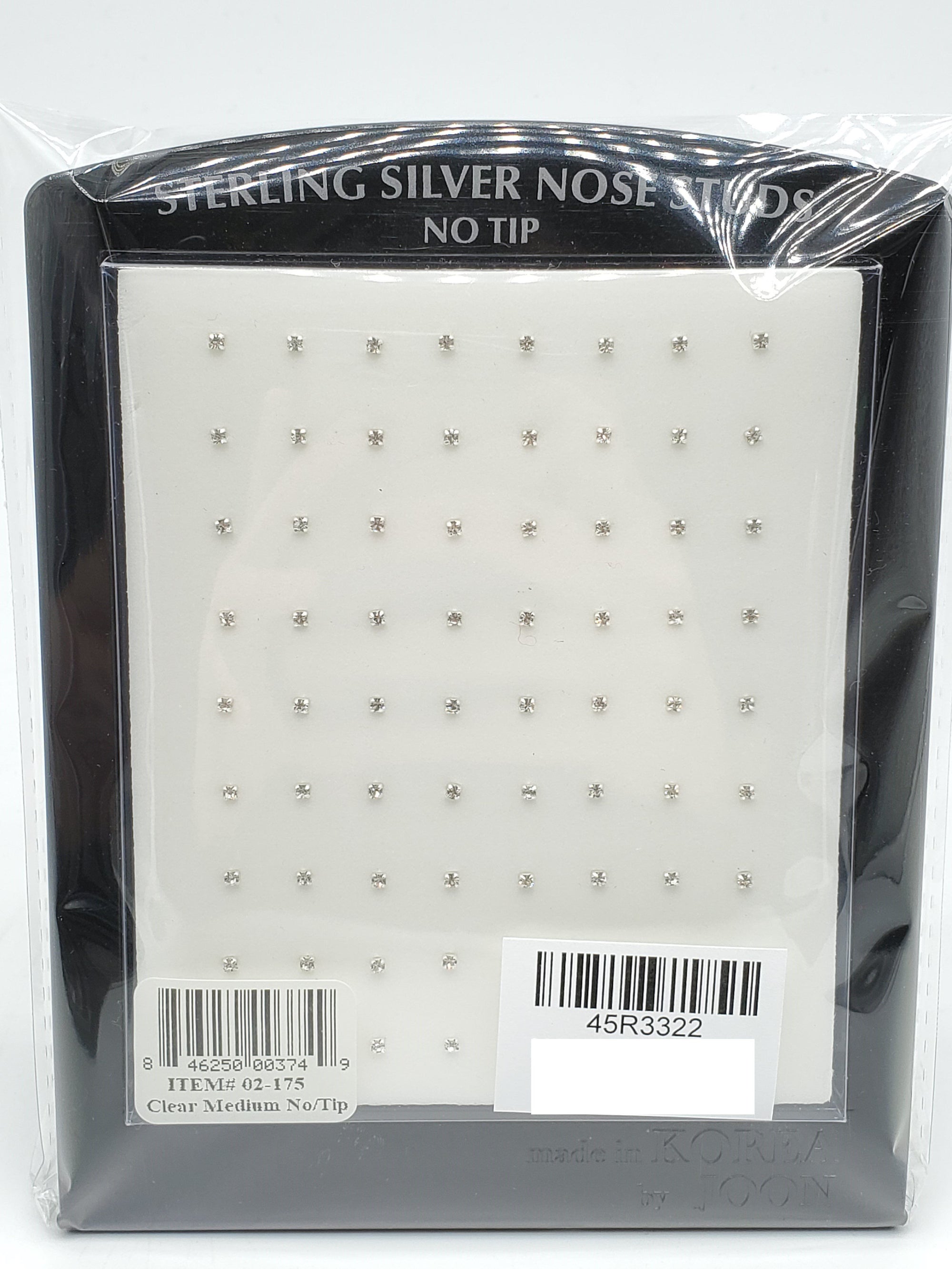 Sterling Silver Nose Piercing Set/Display #02-175 (72PC)
