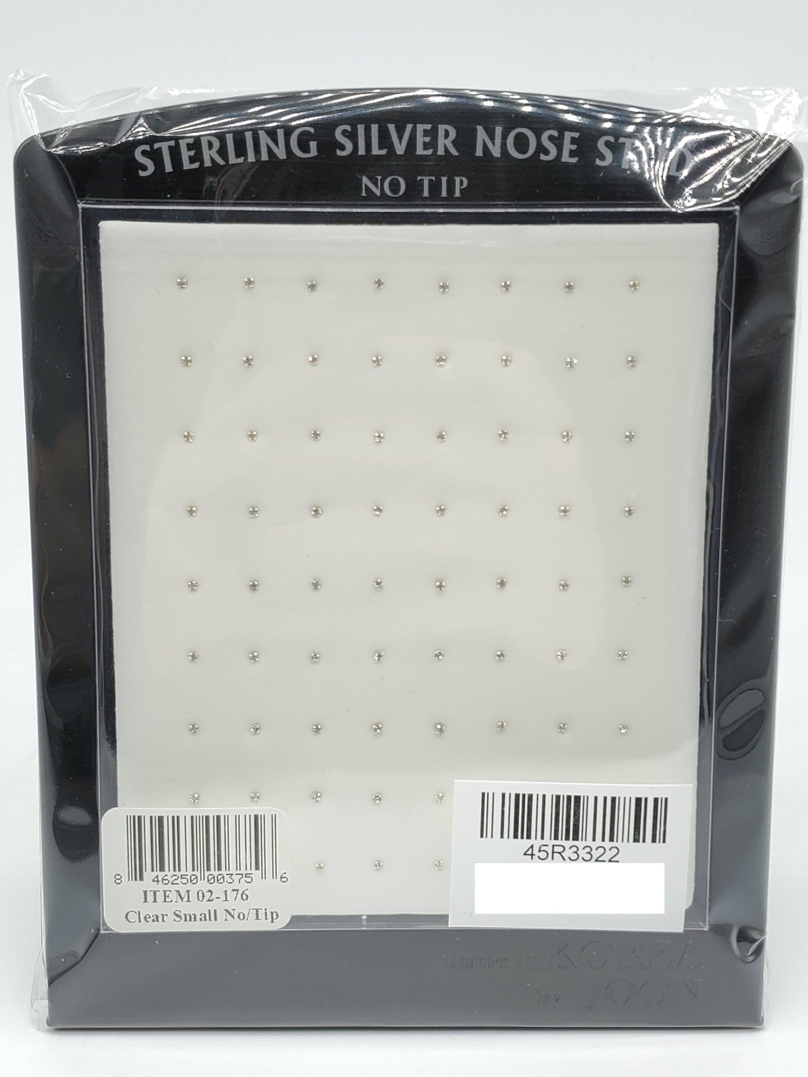 Sterling Silver Nose Piercing Set/Display #02-176 (72PC)