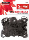 #3152 Annie 300Pc Rubber Bands Black Assort (12PC)