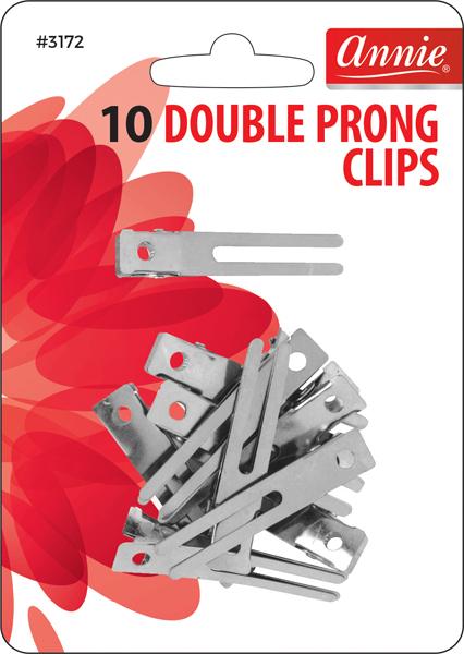 #3172 Annie 10Pc Double Prong Clips (12PC)