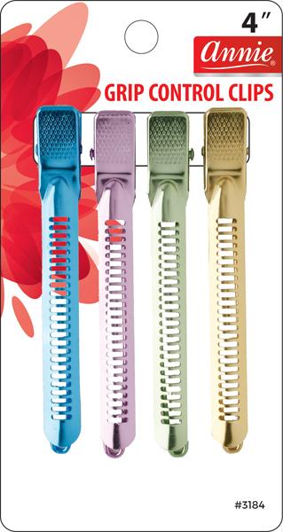 #3184 Annie 4Pc Grip Control Clips Assort Color (12PC)