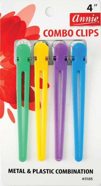 #3185 Annie 4Pc Combo Clips Assort Color (12PC)