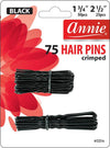 #3314 Annie 75Pc Hair Pins 1 3/4" & 2 1/2"  Black (12PC)