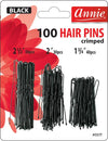 #3317 Annie 100Pc Hair Pins 2 1/2" And 2" & 1 3/4" Black (12PC)