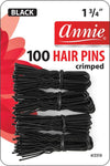 #3319 Annie 100Pc Hair Pins Black 1 3/4" (12PC)