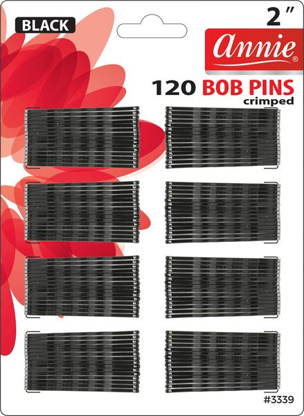 #3339 Annie 120Pc Bob Pins Black 2" (12PC)