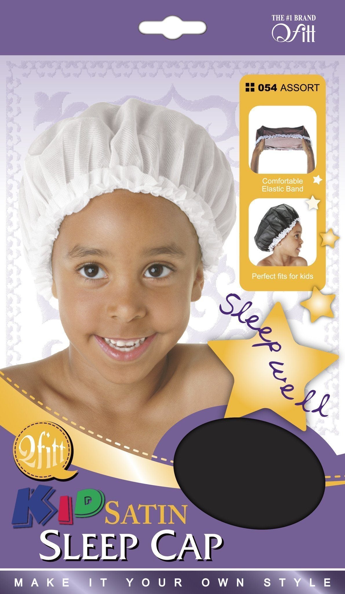 #54 Kid Satin Sleep Cap / Assort (12PC)