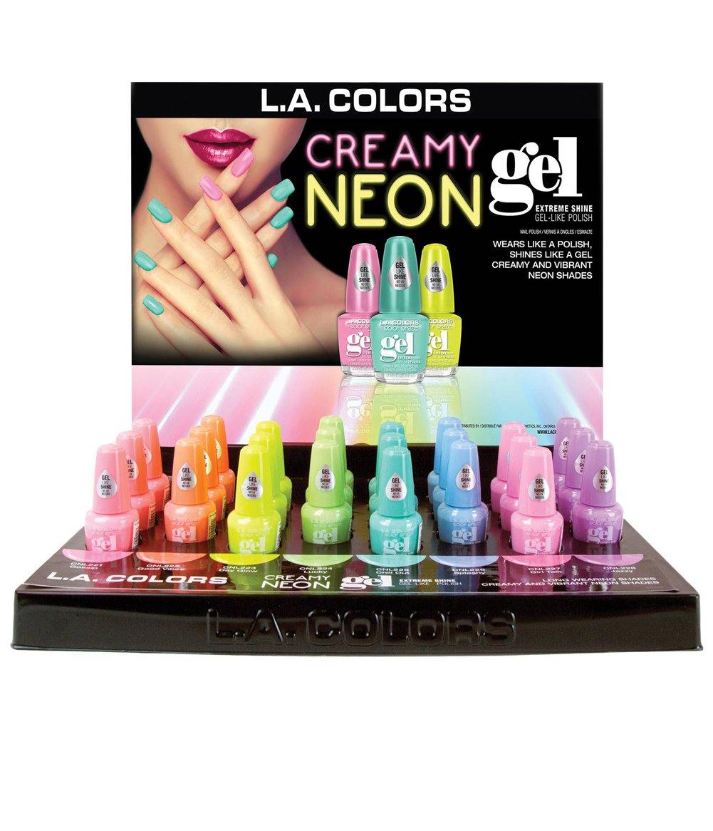 LA Colors Creamy Neon Gel Polish Set #CLAC445 (24 PC)