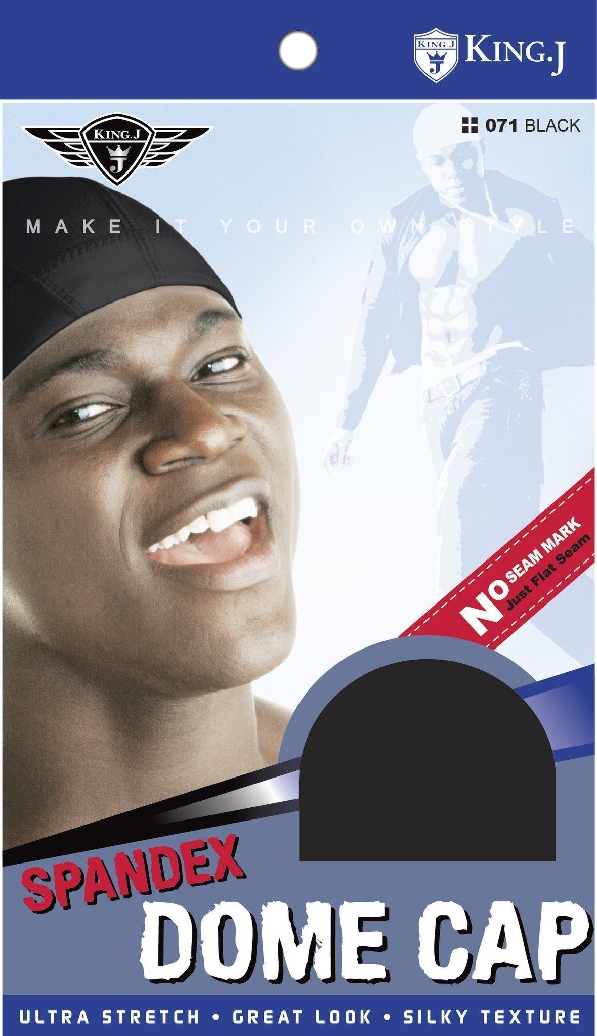 #071 Spandex Dome Cap / Black (12PC)