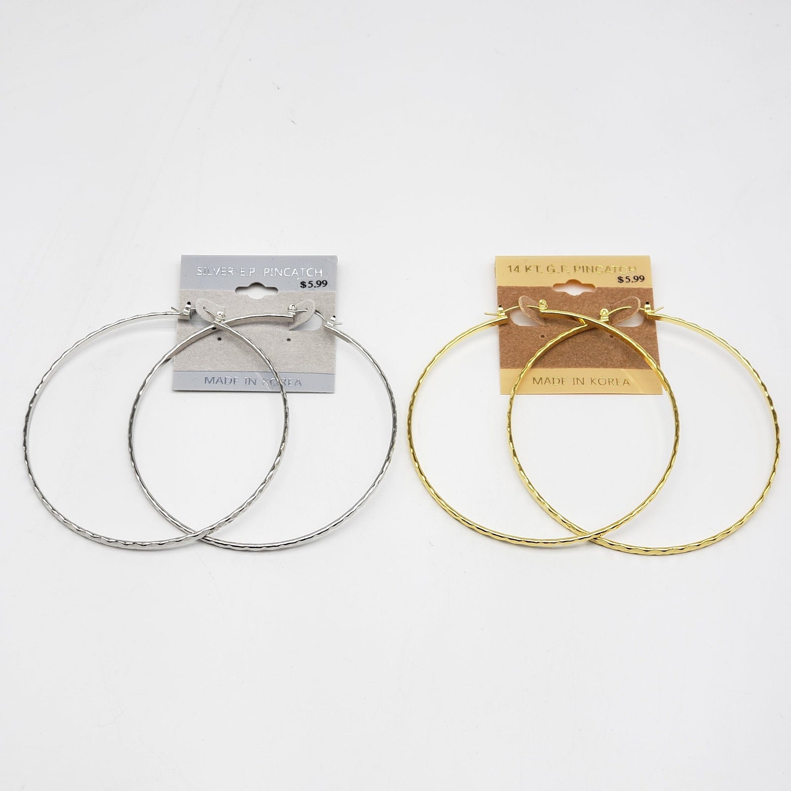 Gold/Silver Hoop Earrings #1080 (PC)