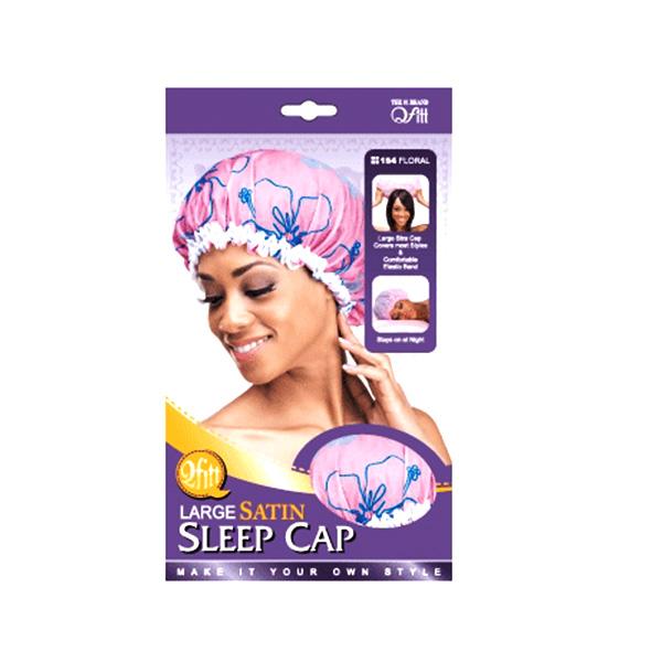 Qfitt Jumbo Satin Sleep Cap Black #153 Qfitt Jumbo Satin Sleep Cap Black #153
