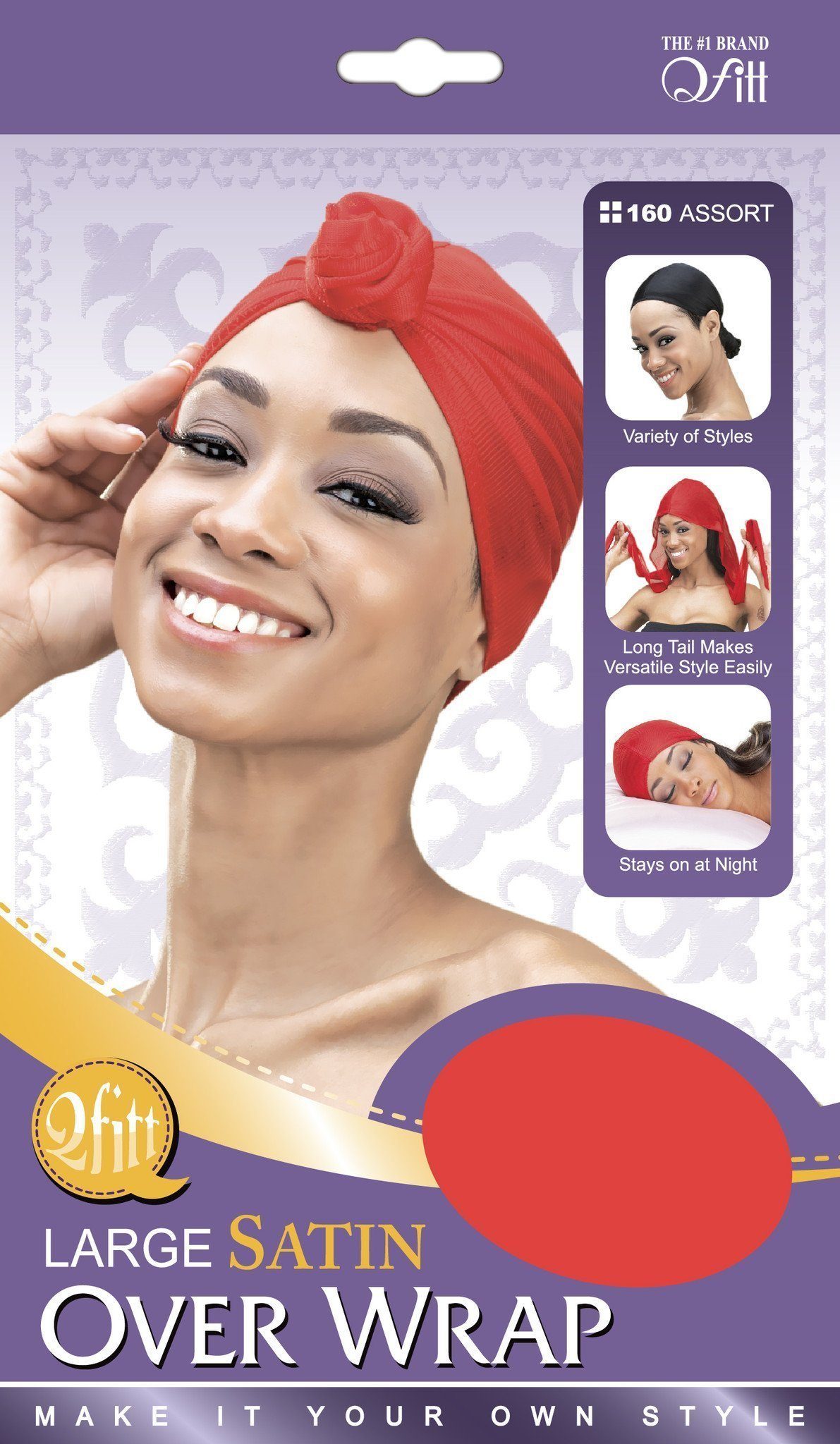 #160 Large Satin Over Wrap / Assort (12PC)