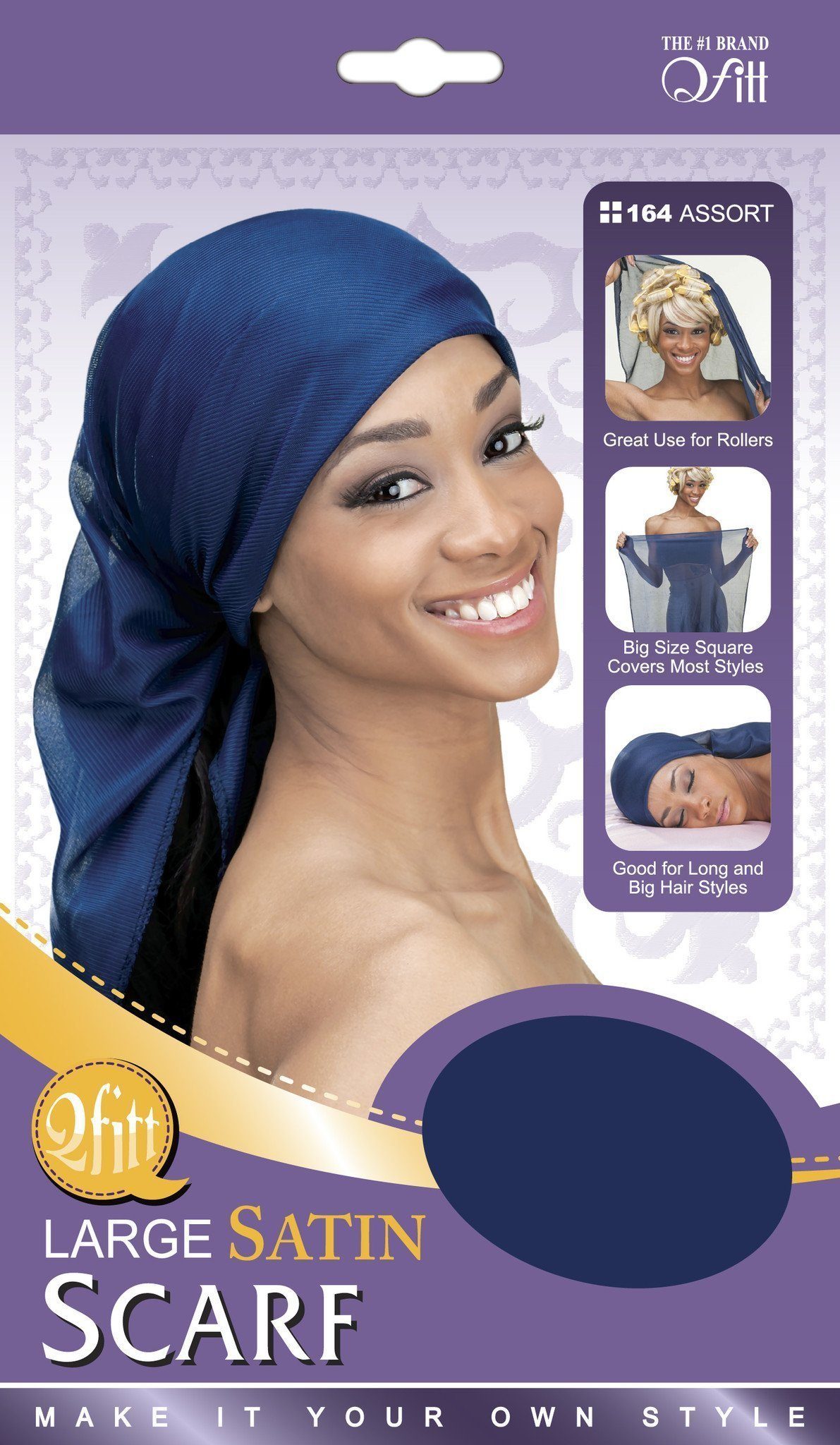 #164 Large Satin Scarf / Assort (12PC)