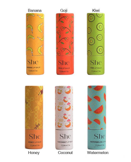 SHE Makeup Assorted Fruit Lip Balm Set #LB418 (36PC)