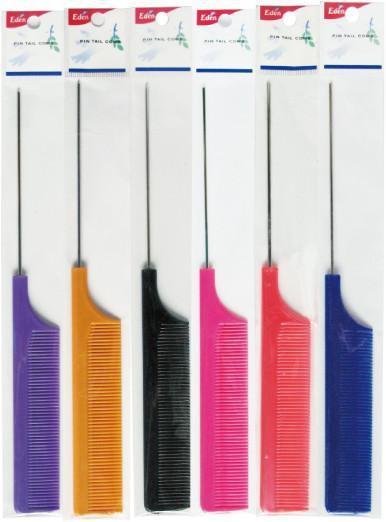 #20113 Eden Assort Metal Pin Tail Comb (12Pc)