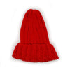 #LOH080 Fluffy Bottom Wool Knit Red Beanie