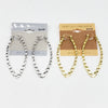 Gold/Silver Dented Oval Hoop Earrings #2060 (PC)