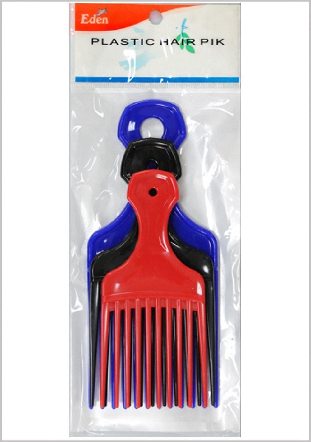 #21703 Eden Assort Plastic Hair Pik Set (12Pk)