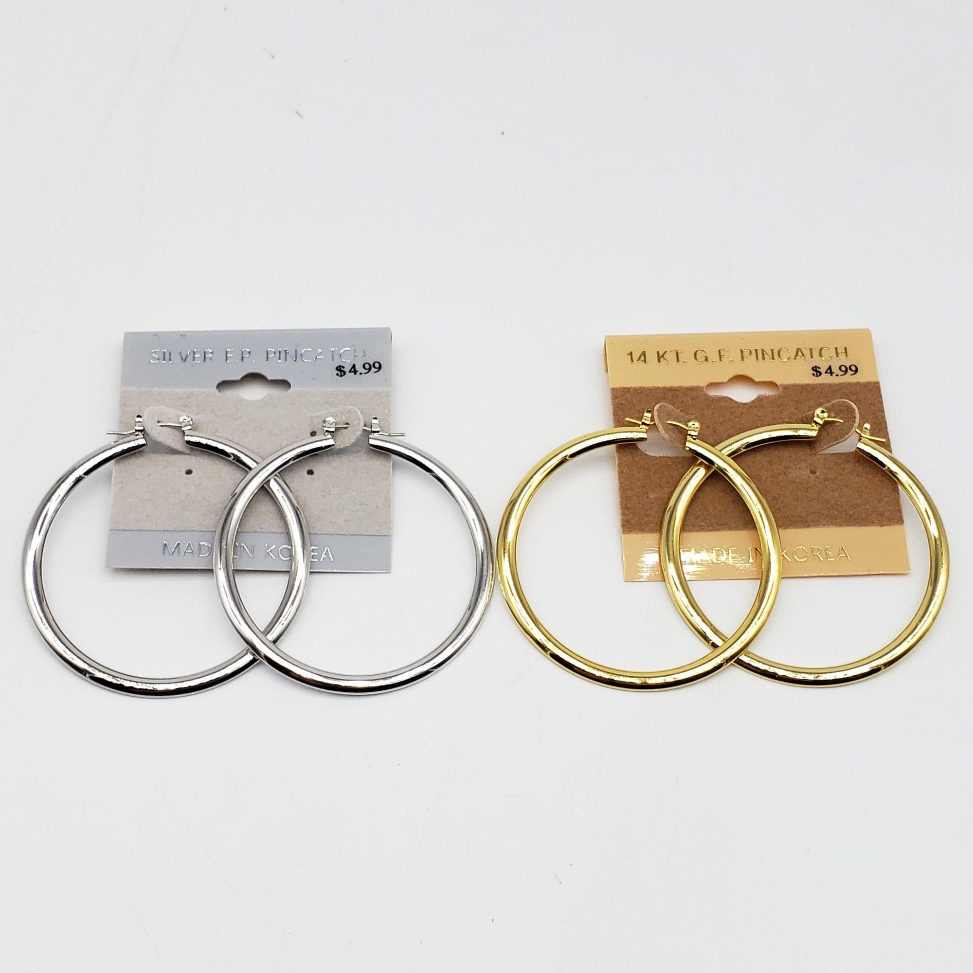 Gold/Silver Hoop Earrings #2350 (PC)