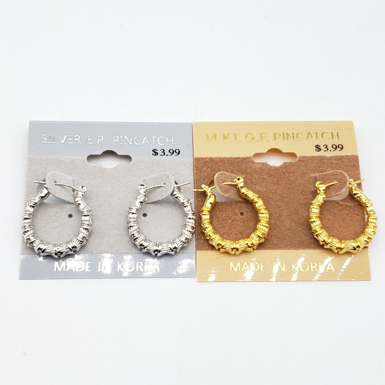 Gold/Silver Braided Hoop Earrings #3020 (PC)