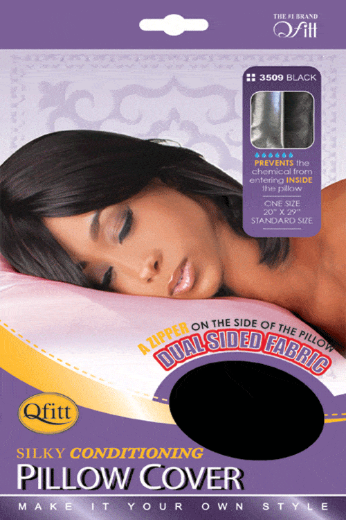 Qfitt Silky Conditioning - 19” x 28” - Dual Sided Fabric - PILLOW COVER - Black #3509