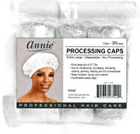 #3542 Annie 30Pc Processing Caps Clear X-Large (12PC)