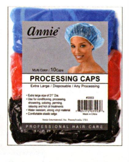#3553 Annie 10Pc Processing Caps X-Large Assort Color (12PC)