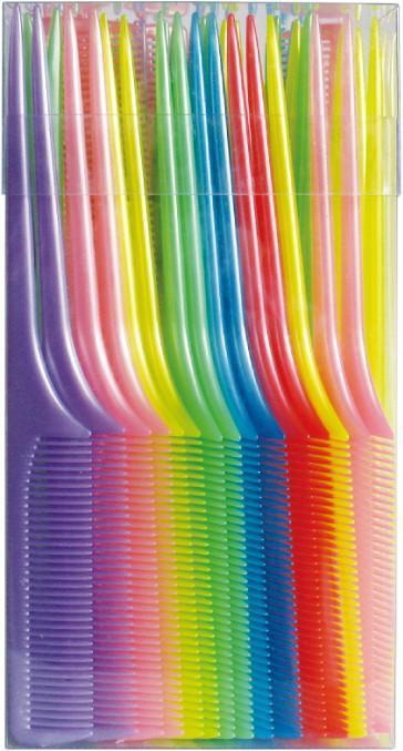 #36108 Eden Pastel Assort Bone Tail Comb (72Pc)