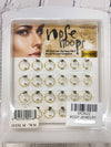 Nose Hoops 18K Gold Stainless Steel #01-78M (24PC)