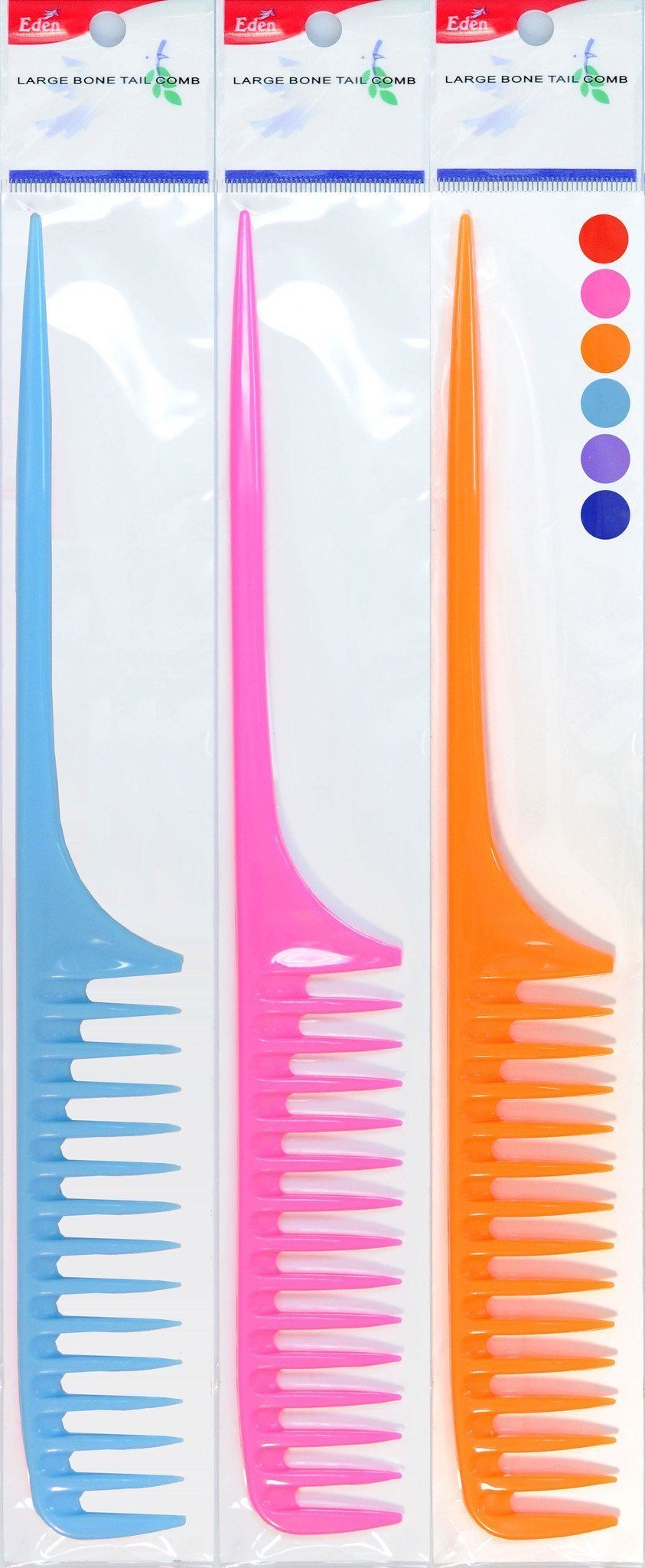 #38113 Eden Assort Large Bone Tail Comb (12Pk)