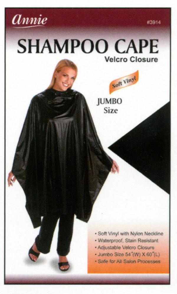 #3914 Annie Shampoo Jumbo Size 54" x 60" Cape Black (PC)