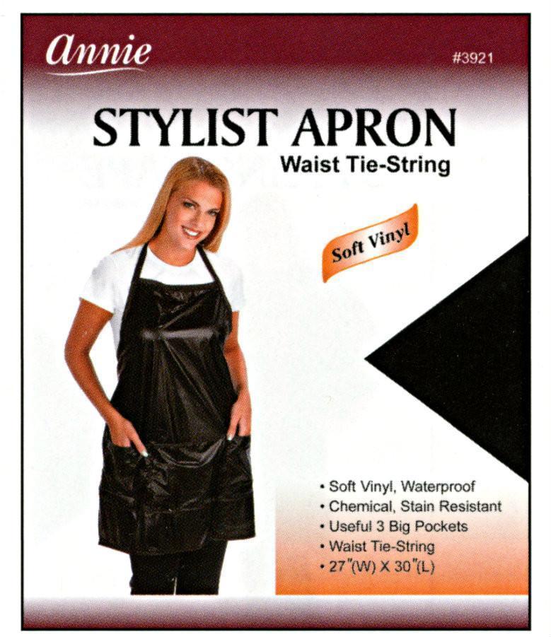 #3921 Annie Stylist Apron Black Waist-Tie (PC)