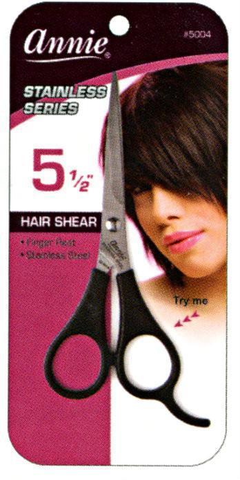 #5004 Annie Hair Shear Black 5 1/2" (6PC)