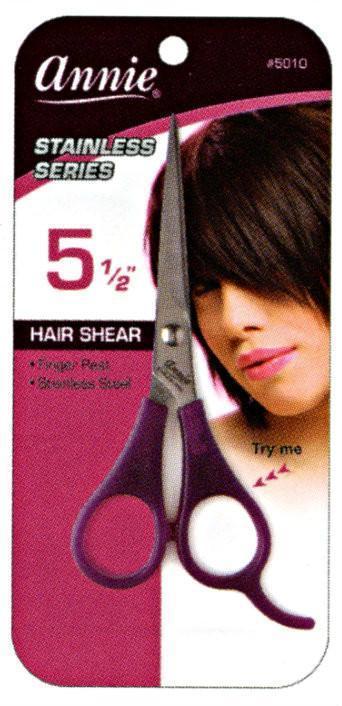 #5010 Annie Hair Shear Assort Colors 5 1/2" (6PC)