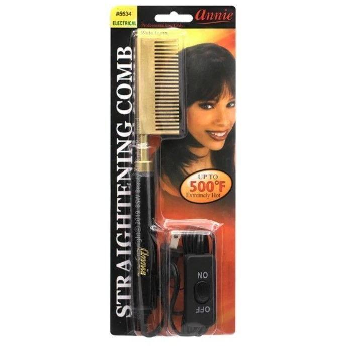 #5534 Annie Hot & Hotter Electrical Straightening Comb Medium Wide Teeth (PC)