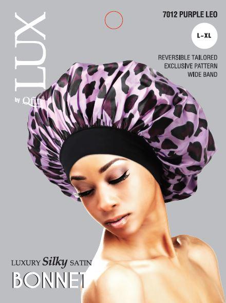7012 Lux Pattern Luxury Silky Satin Bonnet - (Leo) L-XL / Assort
