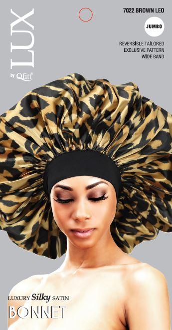 7022 Lux Pattern Luxury Silky Satin Bonnet - (Leo) Jumbo