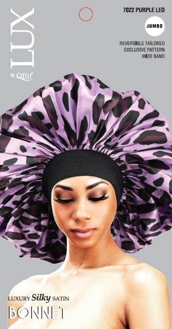 7022 Lux Pattern Luxury Silky Satin Bonnet - (Leo) Jumbo