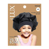 #7308 Lux Luxury Silky Velvet Bonnet for Kids / Black (6PC)