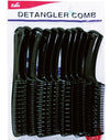 #7402 Eden Black Detangler Comb (12Pc)