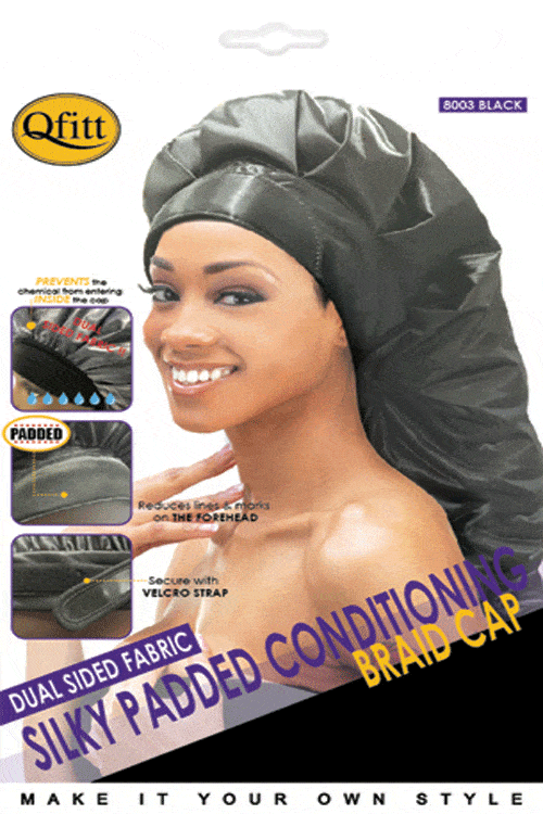 wholesale-dual-sided-fabric-silky-padded-conditioning-braid-cap-black-8003