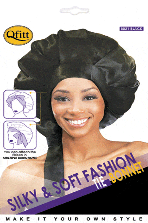 wholesale-qfitt-silky-soft-fashion-tie-bonnet-black-8021