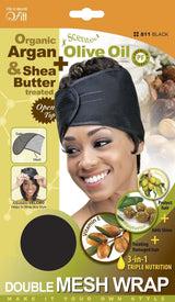 #811 Organic Double Mesh Wrap / Black (12PC)