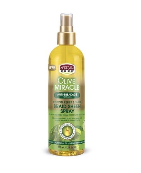 African Pride Olive Miracle Braid Sheen Spray 12oz (PC)